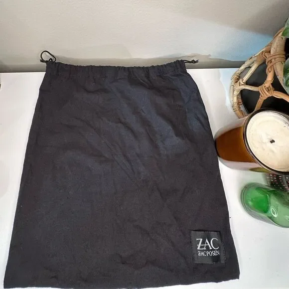 ZAC Zac Posen Eartha Top Handle Leather & Suede Satchel Cream Black Tan - Picture 15 of 15